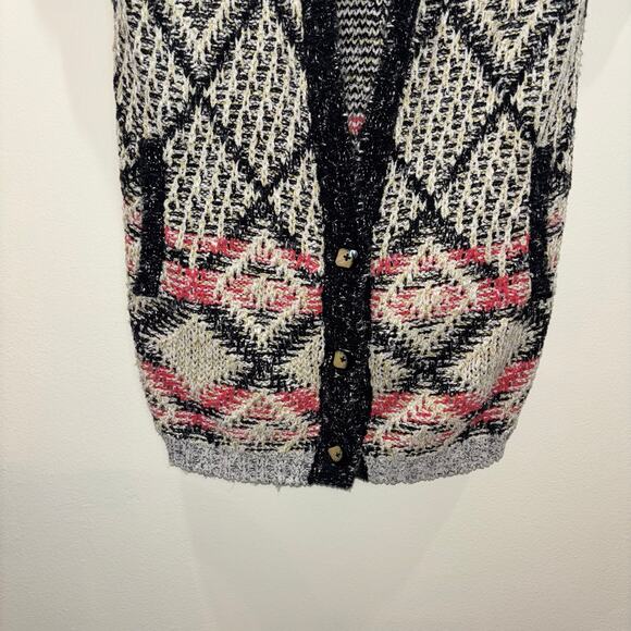 Cabi Short Sleeve Dolman Aztec Print Open Cardigan Sweater – Size Small - Picture 7 of 15